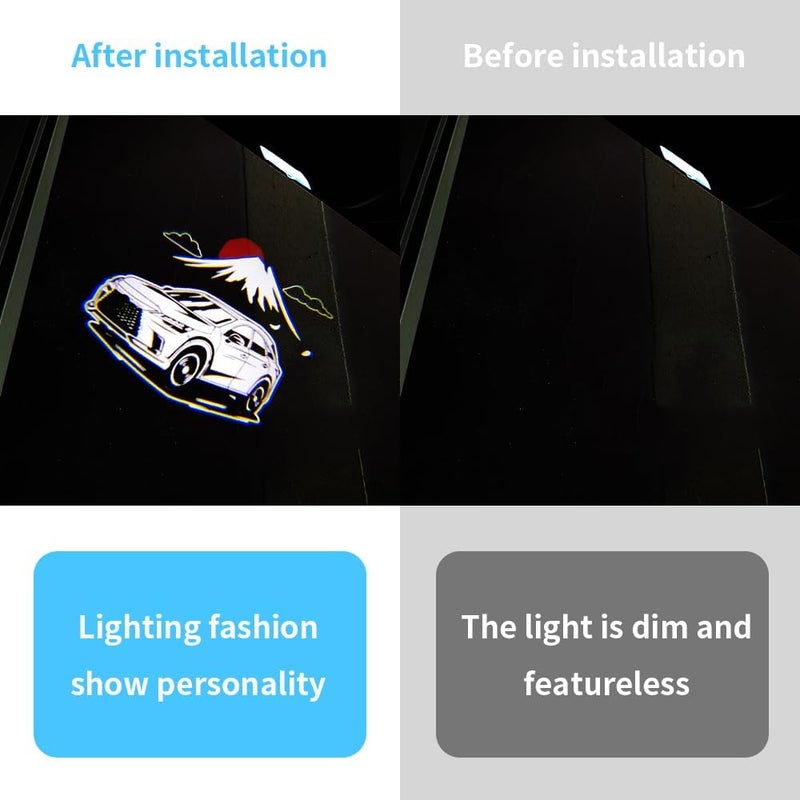 akarin LED Car Door Logo Lights Compatible for RX350 RX350h RX450h RX500h 2023-Present Courtesy Projector Laser Welcome Lamp Puddle Lights Kit Car Accessories (rx 2023-present) - Image 2
